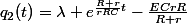 q_2(t)=\lambda e^{\frac{R+r}{rRC}t}-\frac{ECrR}{R+r}