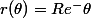 r(\theta)=Re^-\theta