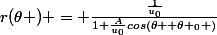 r(\theta ) = \frac{\frac{1}{u_{0}}}{1+\frac{A}{u_{0}}cos(\theta +\theta _{0} )}