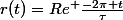 r(t)=Re^ \frac{-2\pi t}{\tau}