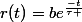 r(t)=be^{\frac{-t}{\tau }}