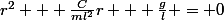 r^2 + \frac{C}{ml^2}r + \frac{g}{l} = 0