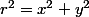 r^2=x^2+y^2