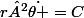 r²\dot{\theta }=C
