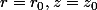r=r_0,z=z_0