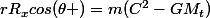 rR_{x}cos(\theta )=m(C^{2}-GM_{t})