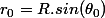 r_0=R.sin(\theta_0)