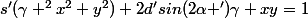 s'(\gamma ^2x^2+y^2)+2d'sin(2\alpha ')\gamma xy=1
