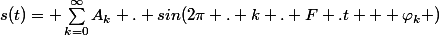 s(t)= \sum_{k=0}^{\infty}A_k . sin(2\pi . k . F .t + \varphi_k )