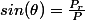 sin(\theta)=\frac{P_r}{P}