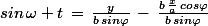 sin\,\omega t\,=\,\frac{y}{b\,sin\varphi}\,-\,\frac{b\,\frac{x}{a}\,cos\varphi}{b\,sin\varphi}