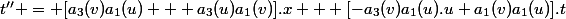 t'' = [a_3(v)a_1(u) + a_3(u)a_1(v)].x + [-a_3(v)a_1(u).u+a_1(v)a_1(u)}].t