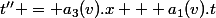 t'' = a_3(v).x + a_1(v).t