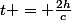 t = \frac{2h}{c}