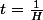 t=\frac{1}{H}