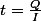 t=\frac{Q}{I}