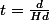 t=\frac{d}{Hd}