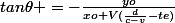 tan\theta =-\frac{yo}{xo+V(\frac{d}{c-v}-te)}