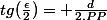 tg(\frac{\epsilon}{2})= \frac{d}{2.PP}