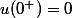 u(0^+)=0