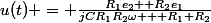 u(t) = \frac{R_1e_2 +R_2e_1}{jCR_1R_2\omega + R_1+R_2}