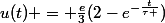 u(t) = \frac{e}{3}(2-e^{-\frac{t}{\tau }})
