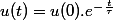 u(t)=u(0).e^{-\frac{t}{\tau}}