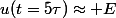 u(t=5\tau)\approx E