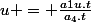 u = \frac{a1u.t}{a_4.t}