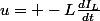 u= -L\frac{dI_L}{dt}