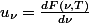 u_\nu=\frac{dF(\nu,T)}{d\nu}