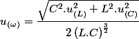 u_{\left(\omega\right)}=\dfrac{\sqrt{C^{2}.u_{(L)}^{2}+L^{2}.u_{\left(C\right)}^{2}}}{2\left(L.C\right)^{\frac{3}{2}}}