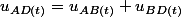 u_{AD(t)}=u_{AB(t)}+u_{BD(t)}