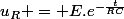 u_{R} = E.e^{-\frac{t}{RC}}