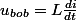 u_{bob}=L\frac{di}{dt}