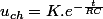 u_{ch}=K.e^{-\frac{t}{RC}}