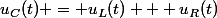 u_C(t) = u_L(t) + u_R(t)