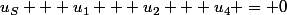 u_S + u_1 + u_2 + u_4 = 0