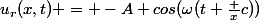 u_r(x,t) = -A cos(\omega(t+\frac xc))