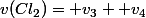v(Cl_2)= v_3 +v_4