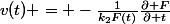 v(t) = -\frac{1}{k_{2}F(t)}\frac{\partial F}{\partial t}