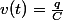 v(t)=\frac{q}{C}
