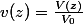 v(z)=\frac{V(z)}{V_0}