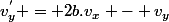 v^{'}_{y} = 2b.v_{x} - v_{y}