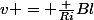 v = \frac {Ri}{Bl}