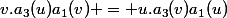 v.a_3(u)a_1(v) = u.a_3(v)a_1(u)