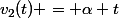 v_{2}(t) = \alpha t