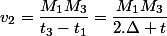 v_{2}=\dfrac{M_{1}M_{3}}{t_{3}-t_{1}}=\dfrac{M_{1}M_{3}}{2.\Delta t}