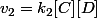 v_{2}=k_{2}[C][D]