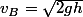 v_{B}=\sqrt{2gh}